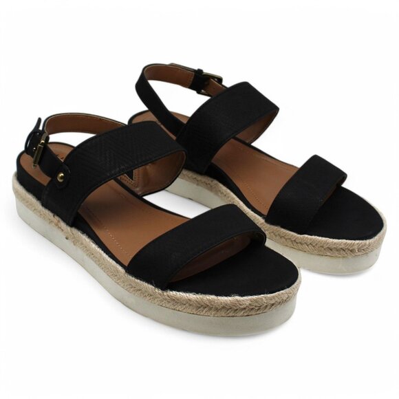 Style & Co. Womens Ferannie Faux Leather Heeled Espadrilles - Picture 1 of 8